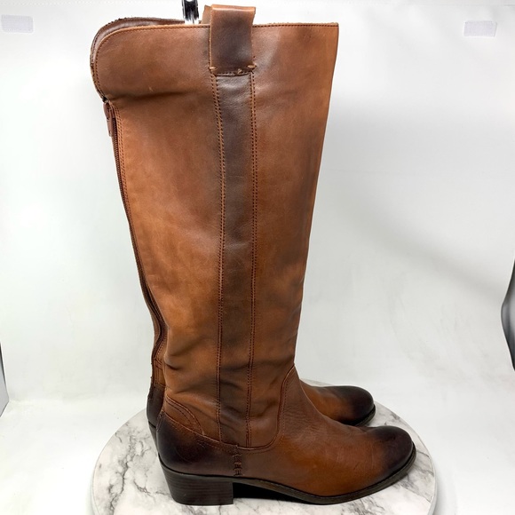 Arturo Chiang Georgex Leather Knee-High Boots 10 Rustic Bohemian Classic Preppy - Picture 2 of 16